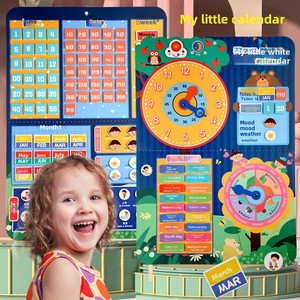 Tableau <span class=keywords><strong>de</strong></span> cognition météo pour <span class=keywords><strong>la</strong></span> <span class=keywords><strong>maternelle</strong></span>, avec autocollants hebdomadaires, livre silencieux, jouet éducatif, kit <span class=keywords><strong>de</strong></span> matériel en papier - Product Image 2