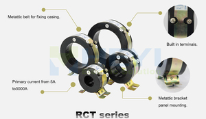 CE ROHS certificata HEYI RCT-35 100/5A trasformatori di corrente toroidale accurata lettura amperometro Din Rail sensore di corrente di montaggio - Product Image 3