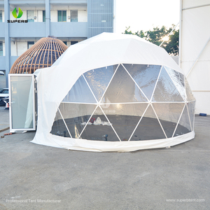 Tente Dôme de Luxe Imperméable en PVC de 6m pour Glamping, Hôtel-Resort, Type Piquet de Sol Diamant, pour <span class=keywords><strong>Camping</strong></span> Safari Extérieur Toutes Saisons - Product Image 2