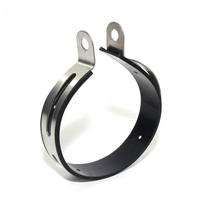 Stainless Steel Black/Silver Street Motorcycle Exhaust Pipe Retaining Ring Straight-through Falcon R9 Retrofit/Upgrade Fixing