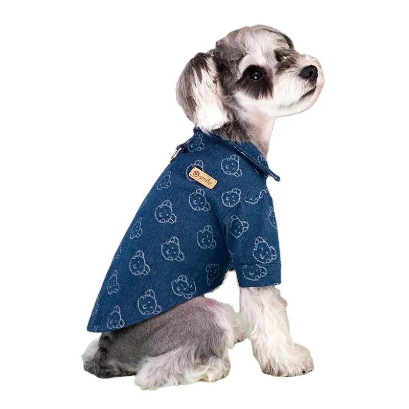 Polo Shirt Printed Luxury Cute Eco Friendly Winter Warm Comfy Breathable Dog Costume Shirt Pet Clothes for Dogs