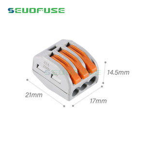 רצועה קומפקטית לשימוש חוזר חשמלי 2 <span class=keywords><strong>3</strong></span> 4 דרך קבע לדחוף קבוע כבל חוט מחבר אגוזי קפיץ מחבר עבור הוביל - Product Image 3