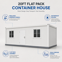 Conteneur de 20 pieds pour abri de ferme et stockage d'aliments, pratique, isolé, imperméable, respirant, coupe-vent, design moderne, en kit