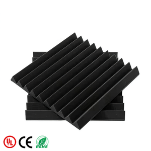 Paneles Acústicos de Espuma Negra en Forma de Cuña, Baldosas Insonorizantes, Paneles de Espuma de Aislamiento Acústico para Grabación en Estudio, Oficina en Casa - Product Image 1
