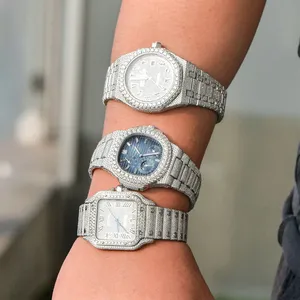 Đồng hồ Moissanite VVS đính đá toàn bộ, máy tự động, sang trọng, thủ công, phong cách Hip Hop - Product Image 4