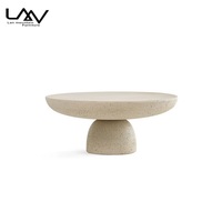 Table basse en béton moderne et simple, table d'appoint ronde, mobilier nordique, villa, salon, hôtel, meubles en pierre, contemporain