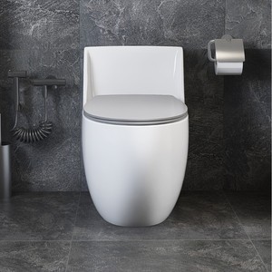Siphon de toilette mural en forme d'œuf, silencieux, anti-odeur, moderne, en céramique - Product Image 3