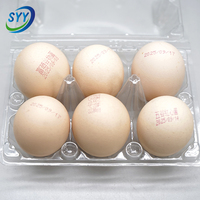 Barquette à œufs en PET transparent de qualité alimentaire, antichoc, empilable, OEM ODM, emballage personnalisé imprimé, directement de l'usine