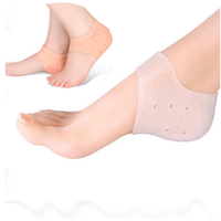 Meilleures ventes Soins des pieds Demi-coussinets en gel de silicone Protège-talons Chaussettes en gel hydratant