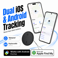 Pour les Commuters : Portefeuille Intelligent Compact avec Traceur GPS pour Porte-Passeport, Design de la taille d'une pièce de monnaie, compatible iOS et Android, pour localiser facilement vos objets.