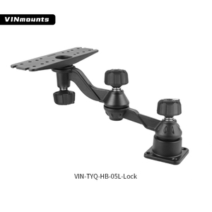 Soporte de Brazo Oscilante Doble Horizontal de Aluminio de Alta Resistencia al Sal, para Sondas de Pesca y Plotters de Cartas Náuticas de 9''-12'', VIN-TYQ-HB-05L-Lock - Product Image 1