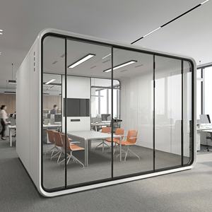 Cabina Acústica Moderna de Aluminio para Espacio de Trabajo Privado, Cabina Insonorizada para Reuniones de <span class=keywords><strong>Oficina</strong></span>, para <span class=keywords><strong>Oficina</strong></span>, Espacios de Trabajo Compartidos, Hoteles y Escuelas - Product Image 1