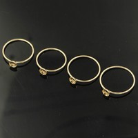 4mm Fassung-Ringrohling zum Stapeln für Schmuckherstellung, Größen 5 6 7 8