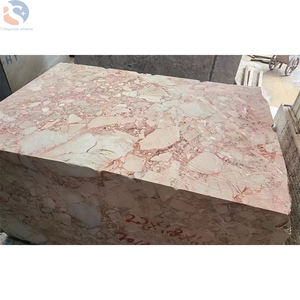 Piedra aglomerada Losas de piedra de mármol artificial con venas rosas Piedra de cuerpo completo - Product Image 3