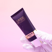 Tube souple PE violet mat de 100 ml avec bouchon à vis à bande argentée – Emballage élégant et féminin pour lotion corporelle