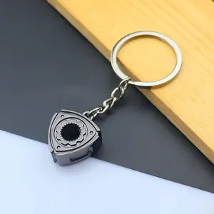 Toptan Mini komik 3D araba parçaları Turbo Metal tekerlek Hub çantası Spinner anahtarlıklar aksesuarları için toplu özel anahtar etiketi araba