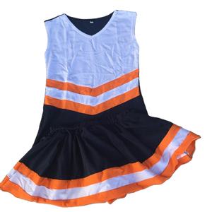 2024 अनुकूलित लड़कियों को खुश वर्दी सेट वाइन सोना और सफेद रंग आस्तीन वाला चीयरलीडर वर्दी - Product Image 4