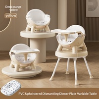Chaise haute bébé réglable en plastique, tabouret de table portable avec siège de rangement pour enfants