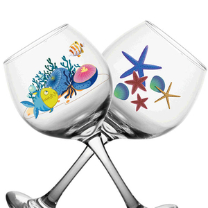 Phong Cách Biển Thiết Kế Tay Sơn Emboss Mô Hình Thủy Tinh Stemware Cốc Trang Trí Rượu Vang Thủy Tinh Đồ Uống Cốc Thủy Tinh - Product Image 3