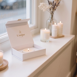 Luxury Custom <b>Large</b> Candle <b>Gift</b> <b>Box</b> Set Multi-Candle Rigid Packaging with Compartments OEM - Product Image 1