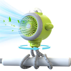 Ventilador Portátil de 5 Velocidades con Funcionamiento a Batería para Cochecito y Cuna, con Clip Flexible para Trípode y Rotación, Ventilador Personal de Mano - Product Image 1