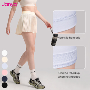 Janya rok pendek wanita pinggang tinggi bawaan rok tenis berlipat Mini cepat kering latihan olahraga kebugaran Gym bernapas - Product Image 4