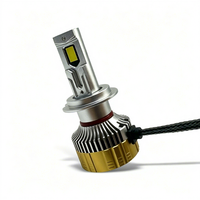 Nouvelle ampoule de phare LED H7 pour voiture, P130 Super Lumen 12V 140W 15000LM 6000K, double tube en cuivre, haute luminosité, phare avant LED pour voiture