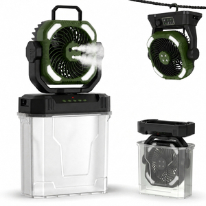 Portable Spray <b>Fan</b> <b>with</b> Light Rechargeable Camping <b>Fan</b> <b>Remote</b> <b>Control</b> Outdoor Mist Cooler Handheld Hanging <b>Fan</b> - Product Image 1