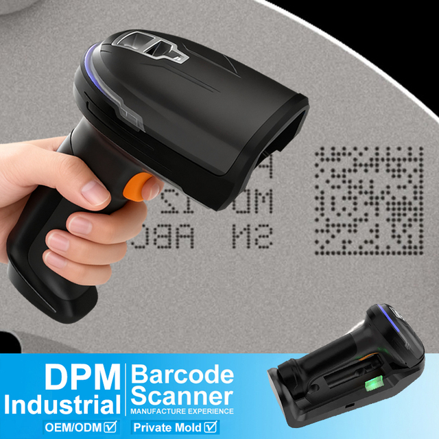 Ocr Mrz Handheld Ip65 Industrial Barcode Scanner with Base2D Barcode Reader Qr Code Scanners Wireless Scanning Gun