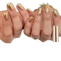 Vendeeni personnalisé Nail Art tremper Liner Gel vernis doré argent effet miroir Designer Style bouteille prend en charge la marque privée