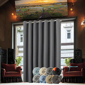 <span class=keywords><strong>ZUCCHI</strong></span> Rideau occultant à œillets 100% Polyester, style américain, prêt à poser, économique, pour chambre, salon, hôtel, vente en gros - Product Image 3