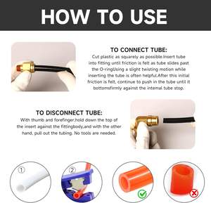 トラック & トレーラー用DOTエアブレーキプッシュイン継手クイックコネクト真鍮 & ナイロンホース - Product Image 3