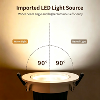 Plafonnier LED encastré commercial, lampe de plafond en PC ignifuge avec tension large bande 165-265V et durée de vie de 50 000 heures pour couloir