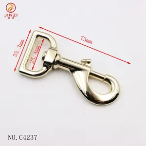 Jinzi Metal Hardware Supplier 1 inch Metal dog trigger snap hook for dog leash