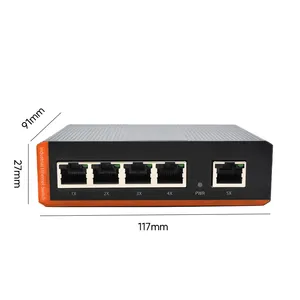 Industrial Ethernet Switch Transceiver 5*10/100M Automatic Electrical Ports Full/half Duplex MDI/MDI-X Adaptive