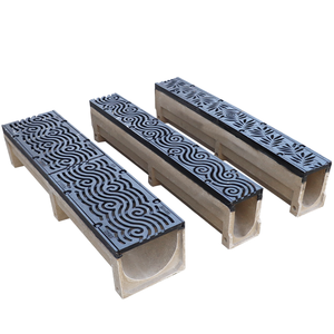 Trang trí cao nhựa bê tông hệ thống thoát nước D400 Polymer bê tông hình chữ U kênh thoát nước với gang Bìa - Product Image 5