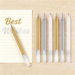 Stylos surligneurs artistiques |   3 couleurs (blanc/argent/or), pointe fine de 0,6 mm, forte couvrance pour papier noir, aquarelle et croquis - Product Image 1