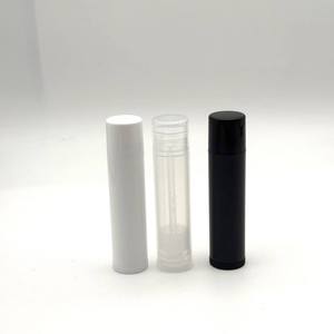 Tubos de Plástico Vacíos Blancos y Negros de 5g para Lápiz Labial, Envase de Bálsamo Labial de Viaje para Bálsamo Labial <span class=keywords><strong>Casero</strong></span> DIY, Recargable con Tapa - Product Image 1