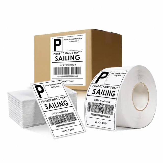 Direct Printing Durable Waterproof Thermal Paper Barcode Shipping Label Roll 100*150mm 4 X 6 Waybill Tracking Sealing Label