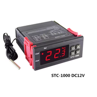 Termostato Digital de 12V, 24V, 220V, termómetro, higrómetro, controlador de temperatura y humedad, regulador, 1 unidad