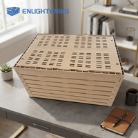 Caisse pliable en plastique imitation bois, panier de rangement pour fruits et légumes, ventilée, empilable, boîte de présentation pour la vente au détail
