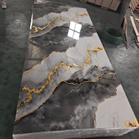 Panel y Tablero de Pared de Estilo Clásico, Alternativa de Mármol Compuesto Flexible Artificial, Lámina de PVC Plástico con Protección UV