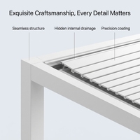 Kit de supports robustes pour pergola 6x6, base de poteau en aluminium, pièces de gazebo à toit à lames pour une construction de pavillon extérieur solide