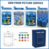 Set de Bloques de Construcción de Acuario de Coral Colorido Personalizado con Peces y Flores Rosas, Juguetes Vibrantes para Niños para la Expresión Artística y el Juego