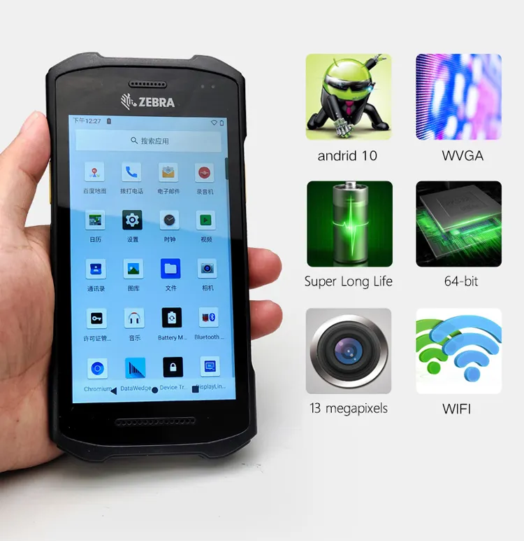 Zebra Tc21 Leichter robuster mobiler Touch-Computer Handheld 1d 2d Barcode-Scanner Android Pda-Unterstützung Wifi Bt Nfc