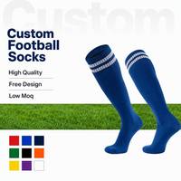Chaussettes de football montantes OEM de haute qualité, personnalisables (couleurs et logo), respirantes, pour hommes, en nylon, idéales pour l'entraînement estival