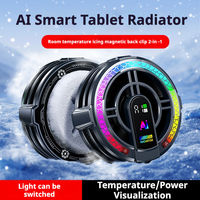 Refroidisseur de téléphone et tablette AntarcChill Smart AI TEC, radiateur de refroidissement semi-conducteur avec affichage de la température en temps réel pour le jeu