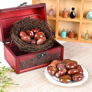 Venta al por Mayor de Piedras Curativas Naturales, Corazones de Madera Petrificada, Gemas de Corazón, Tallados de Cristal para Decoración - Product Image 3