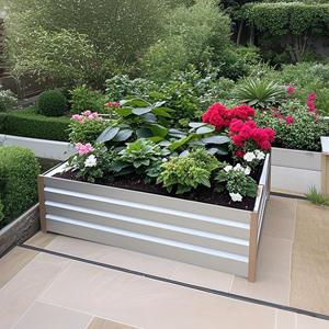 Jardinière <span class=keywords><strong>en</strong></span> métal de grande taille pour l'extérieur, bac à fleurs surélevé <span class=keywords><strong>en</strong></span> acier pour l'aménagement paysager, jardinières pour la plantation - Product Image 2