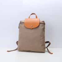 Tas Ransel Kanvas Wanita Grosir Pabrik Kapasitas Besar untuk Pelajar, Elegan, Kasual, Sederhana, Logo Custom, Ringan, dan Mudah Dibawa